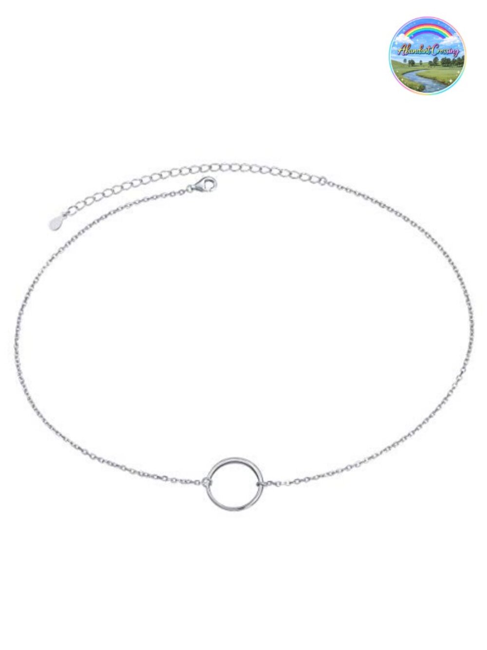 S925 Sterling Silver Dainty Choker Necklace Rolo Chain Adjustable 13-16"